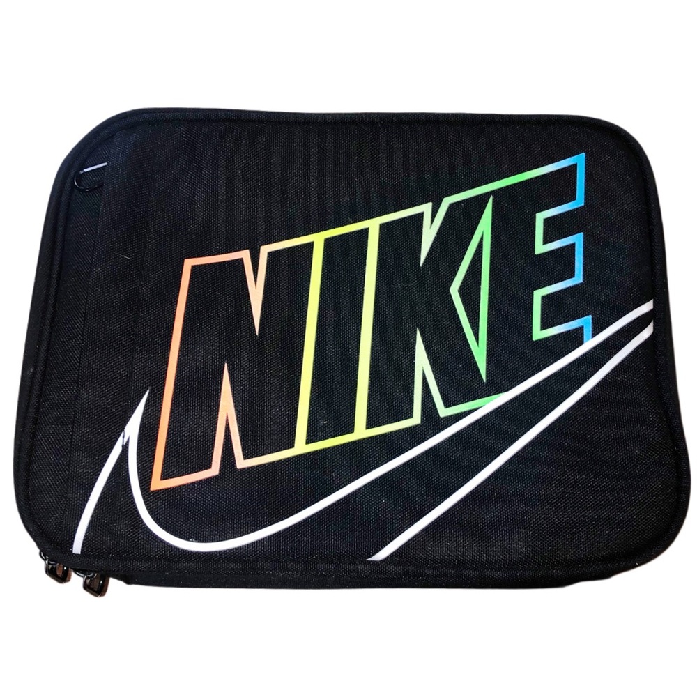 Nike Hardshell Lunchbox Black W/ Rainbow Logo